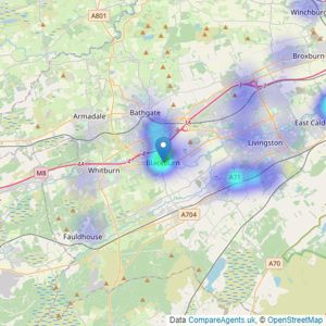 Gibson Estate Agents - Blackburn listings heatmap