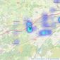 Gibson Estate Agents - Blackburn listings heatmap