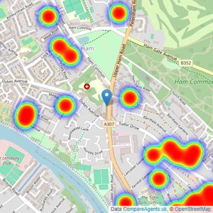 Gibson Lane - Ham listings heatmap