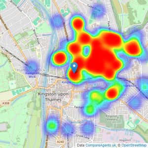 Gibson Lane - Kingston Upon Thames - Sales & Lettings listings heatmap