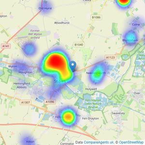 Giggs & McGrath - St Ives listings heatmap