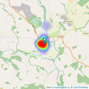 Giles Edwards Yorkshire Property - Masham listings heatmap