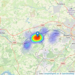 Gilmore Estates - Prudhoe listings heatmap