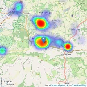 GL & Co - Storrington listings heatmap