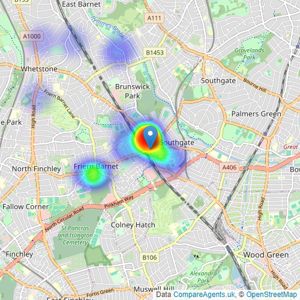 Glen Hall - London listings heatmap