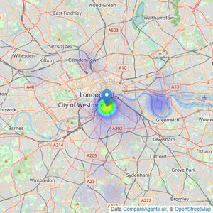 Global House Estates - London listings heatmap