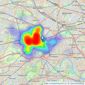 Go View London - Ealing listings heatmap