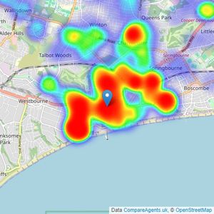 Goadsby - Bournemouth listings heatmap