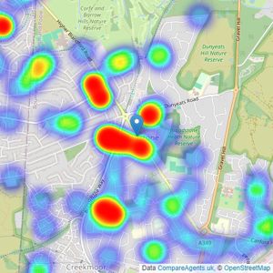 Goadsby - Broadstone listings heatmap