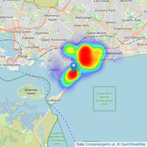 Goadsby - Canford Cliffs listings heatmap