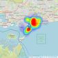 Goadsby - Canford Cliffs listings heatmap