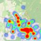 Goadsby - Verwood listings heatmap