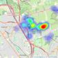 Godfrey And Barr - Mill Hill listings heatmap