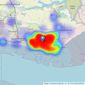 Goldings Estate Agents - Thorpe Bay listings heatmap