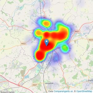 Goodacres Residential - Kempston listings heatmap