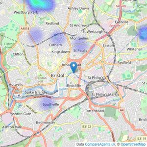 Goodchild Estate Agents - Covering Bristol listings heatmap