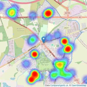 Goodchilds - Brownhills listings heatmap