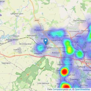 Goodchilds - Telford listings heatmap