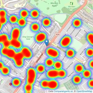 Goodfellows - Stonecot Hill listings heatmap