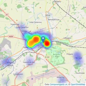 Goodwin Property Services - Stamford listings heatmap