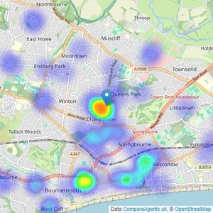 Gordon Barker Ltd - Bournemouth listings heatmap