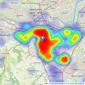 Gordon Brown Estate Agents Ltd - Gateshead listings heatmap