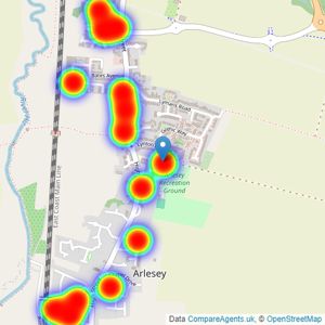 Gothic Estates - Arlesey listings heatmap