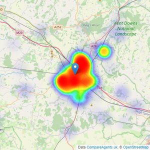 Gould & Harrison Estate Agents - Ashford listings heatmap