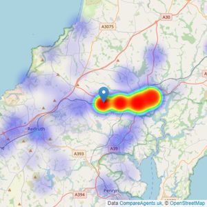 Goundrys - Truro listings heatmap