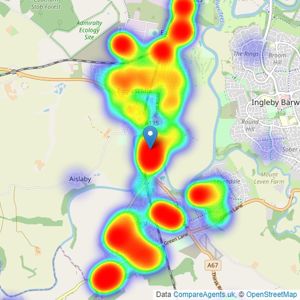 Gowland White - Yarm listings heatmap