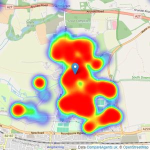 Graham Butt Estate Agents - Angmering listings heatmap