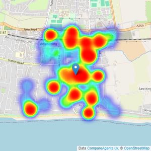 Graham Butt Estate Agents - East Preston listings heatmap