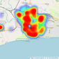 Graham Butt Estate Agents - Littlehampton listings heatmap