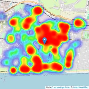 Graham Butt Estate Agents - Rustington listings heatmap