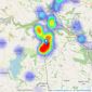 Grant's of Derbyshire - Wirksworth listings heatmap