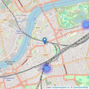 Grays Residential - Battersea listings heatmap