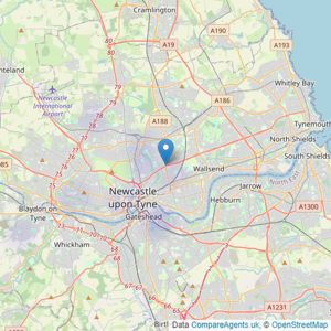 Great North Lettings & Sales Ltd - Newcastle listings heatmap