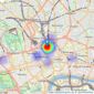 Greater London Properties - Bloomsbury listings heatmap