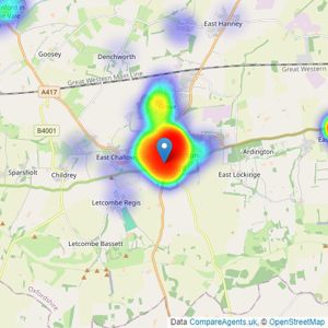 Green & Co - Wantage listings heatmap