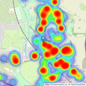 Green & Company - Walmley listings heatmap