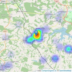 Green Lizard - Wadhurst listings heatmap