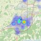 Greenaway Residential Estate Agents & Lettings Agents - Crawley listings heatmap