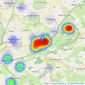 Greenslade Taylor Hunt - Sherborne listings heatmap