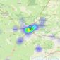 Greenslade Taylor Hunt - Wells listings heatmap