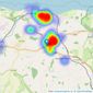 Greenslade Taylor Hunt - Williton listings heatmap