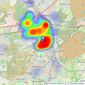 Greg James Estate Agents - Farnborough listings heatmap