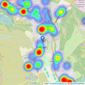 Greg Roberts and Co - Tredegar listings heatmap