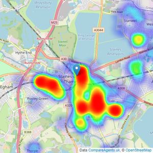 Gregory Brown - Staines listings heatmap