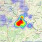 Gregorys Estate Agent - Keynsham listings heatmap