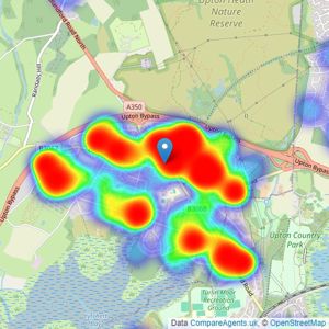 Greys Estate Agents - Upton listings heatmap